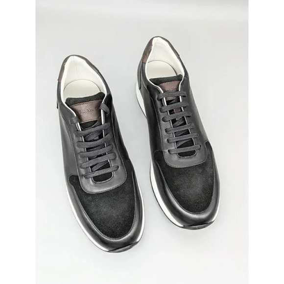 To Boot New York Aegis Men's Trainers Black Leather Sneakers Sz 11.5 M MSRP $395 - Picture 3 of 9